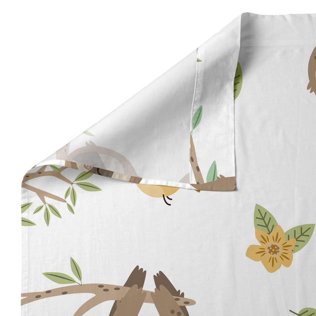 Bäddset HappyFriday Moshi Moshi Happy sloth Multicolour Säng 105 2 Delar